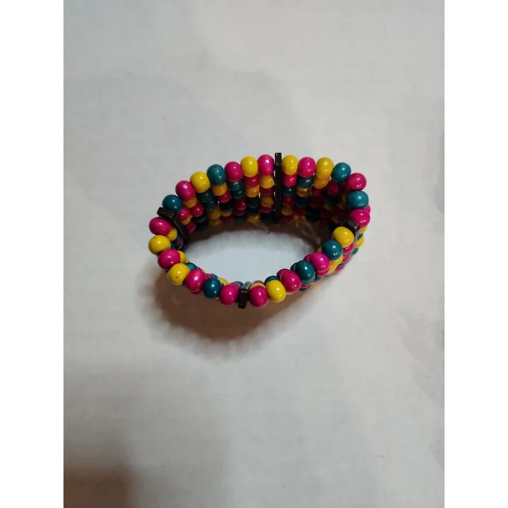 Paparazzi Natural Wood Bead Bracelets – Multi-Color & Red Earthy Stretch Bands